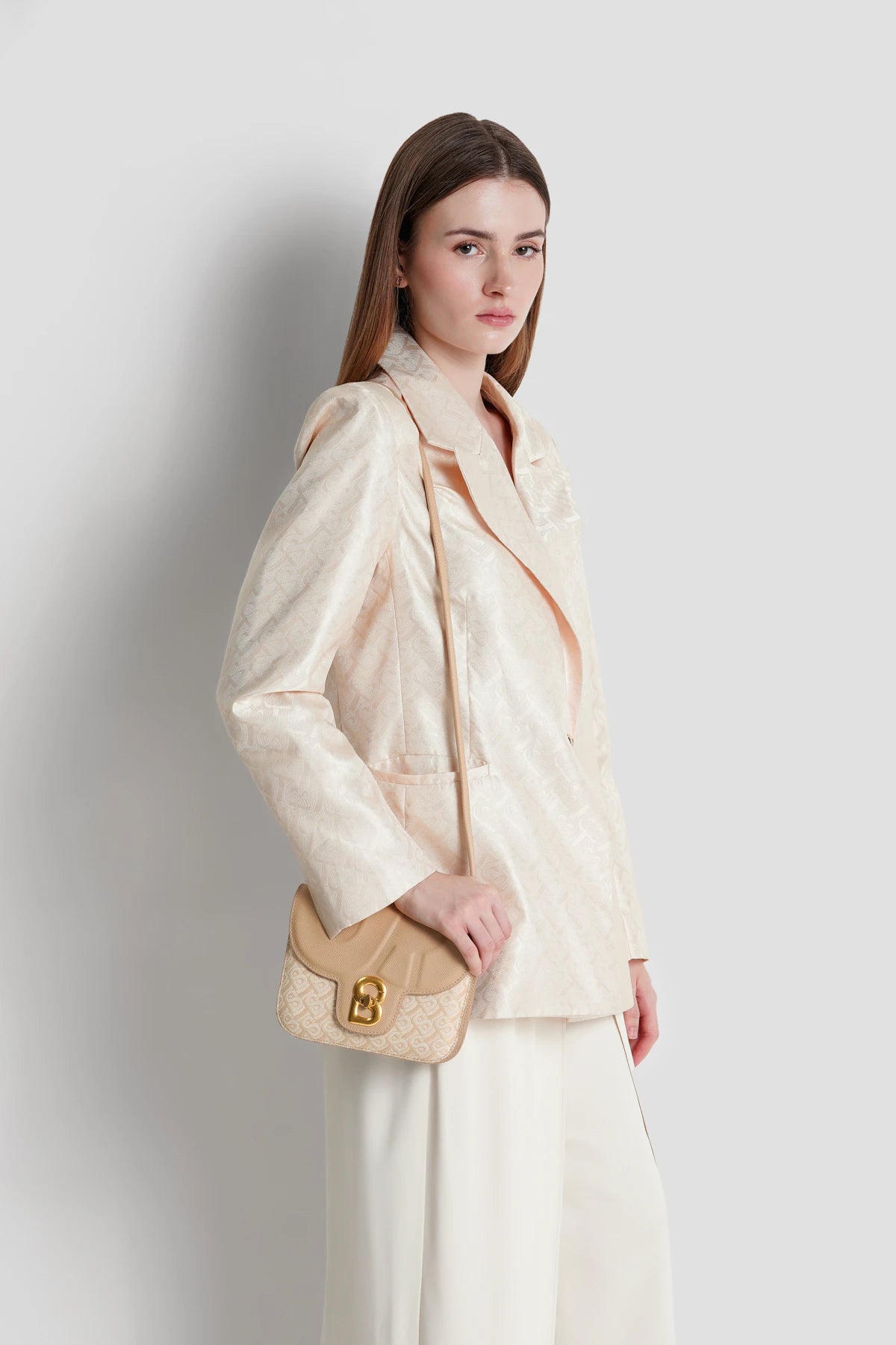 Alba Bimu Jacquard Bag - Beige
