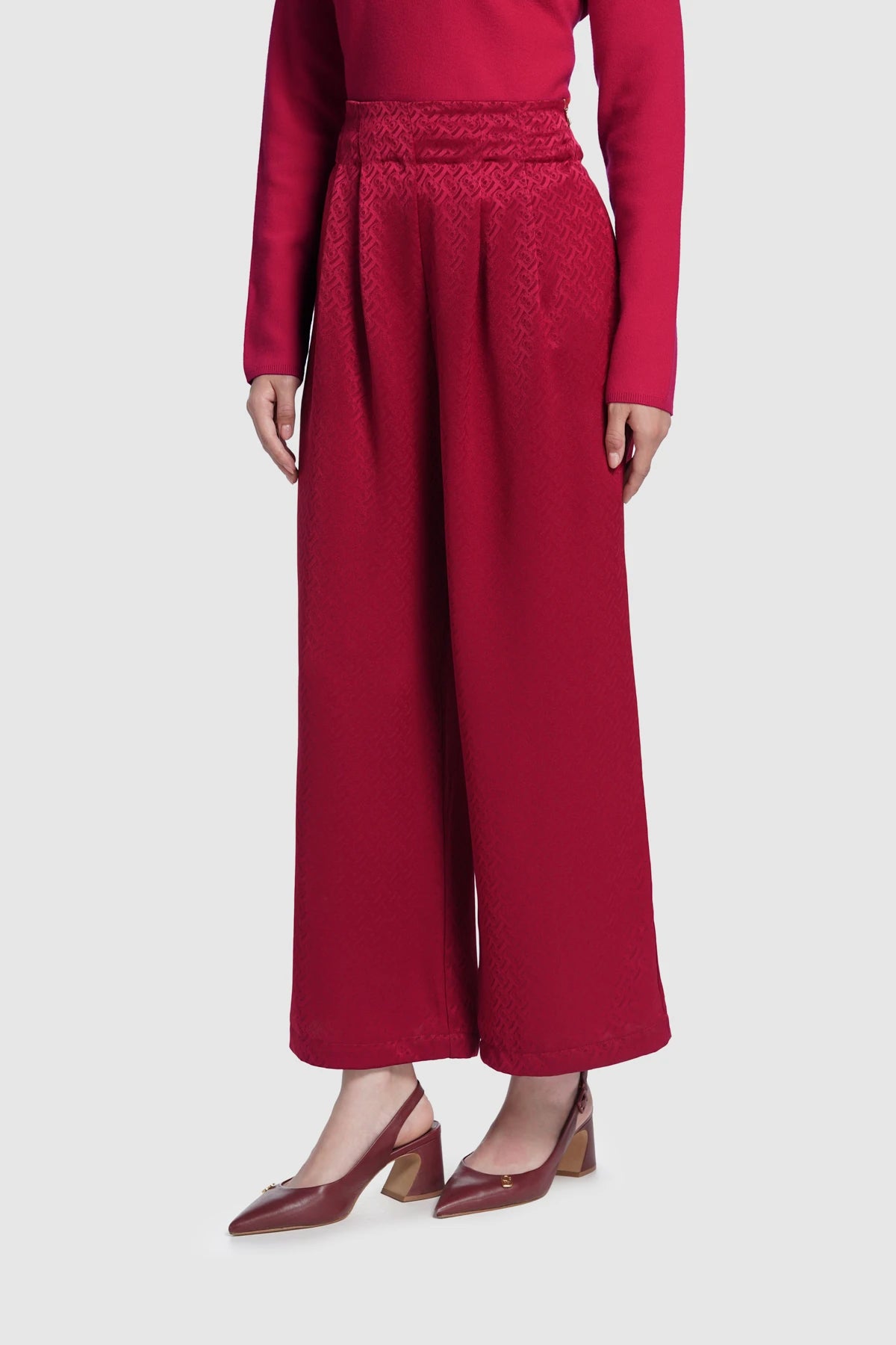 Amy Bimu Pleated Pants - Red