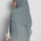 axis tie back shawl in flint stone by buttonscarves back view