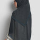 axis tie back shawl in stratified sea by buttonscarves back view