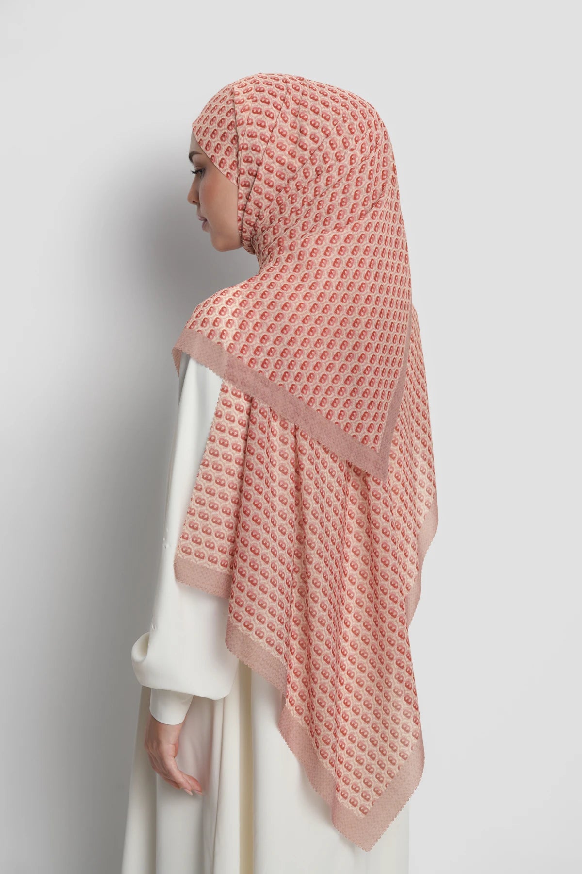 axis tie back shawl in wistful mauve by buttonscarves back view