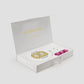 b padel racket set in white by buttonscarves packaging detail