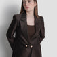 Bimu Jacquard Blazer - Dark Brown