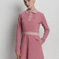 bimu polo dress in mauvewood by buttonscarves front view