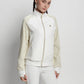 bimu shield jacket in vanilla by buttonscarves front view