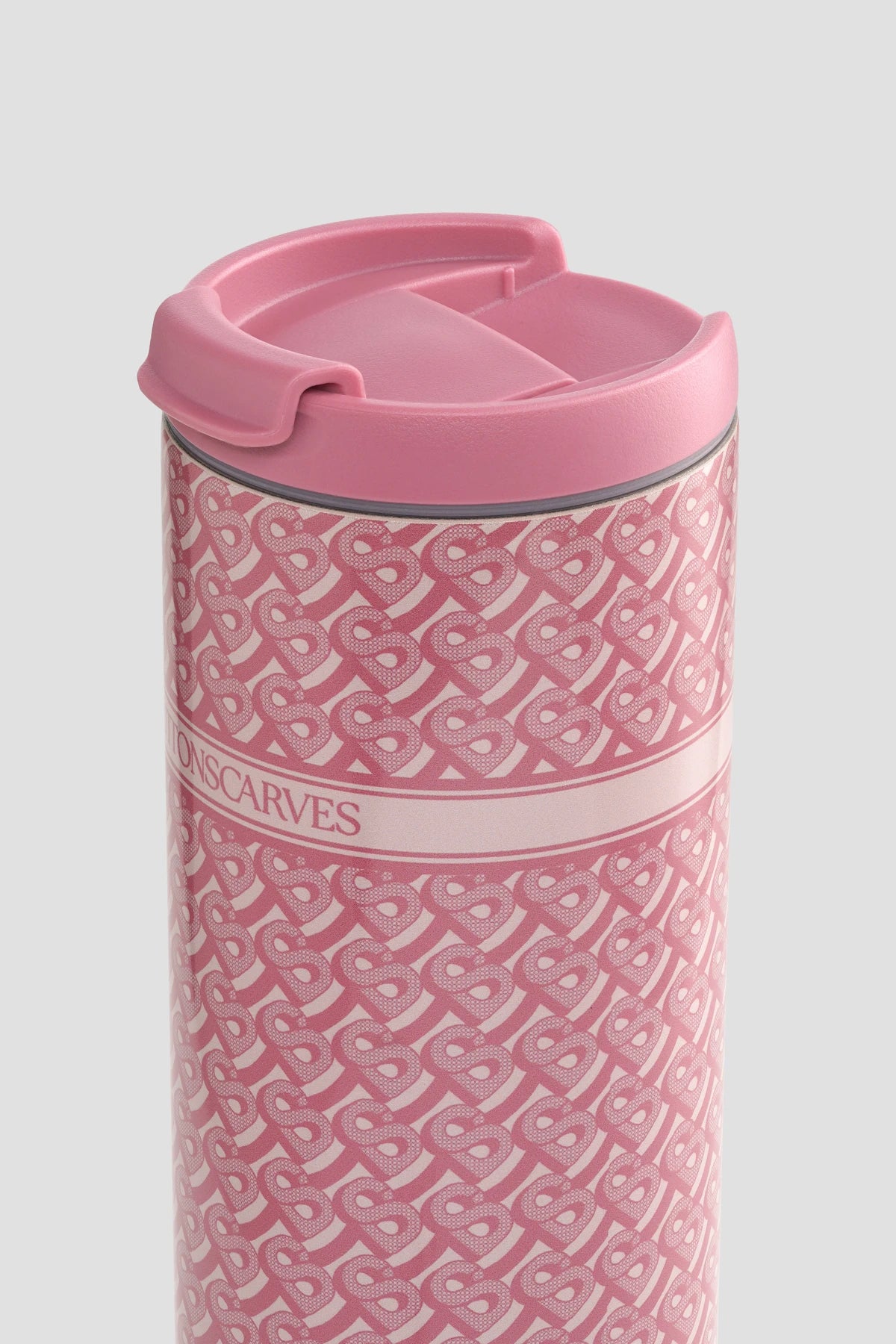 bimu tumbler 17 oz in mauvewood by buttonscarves cap detail