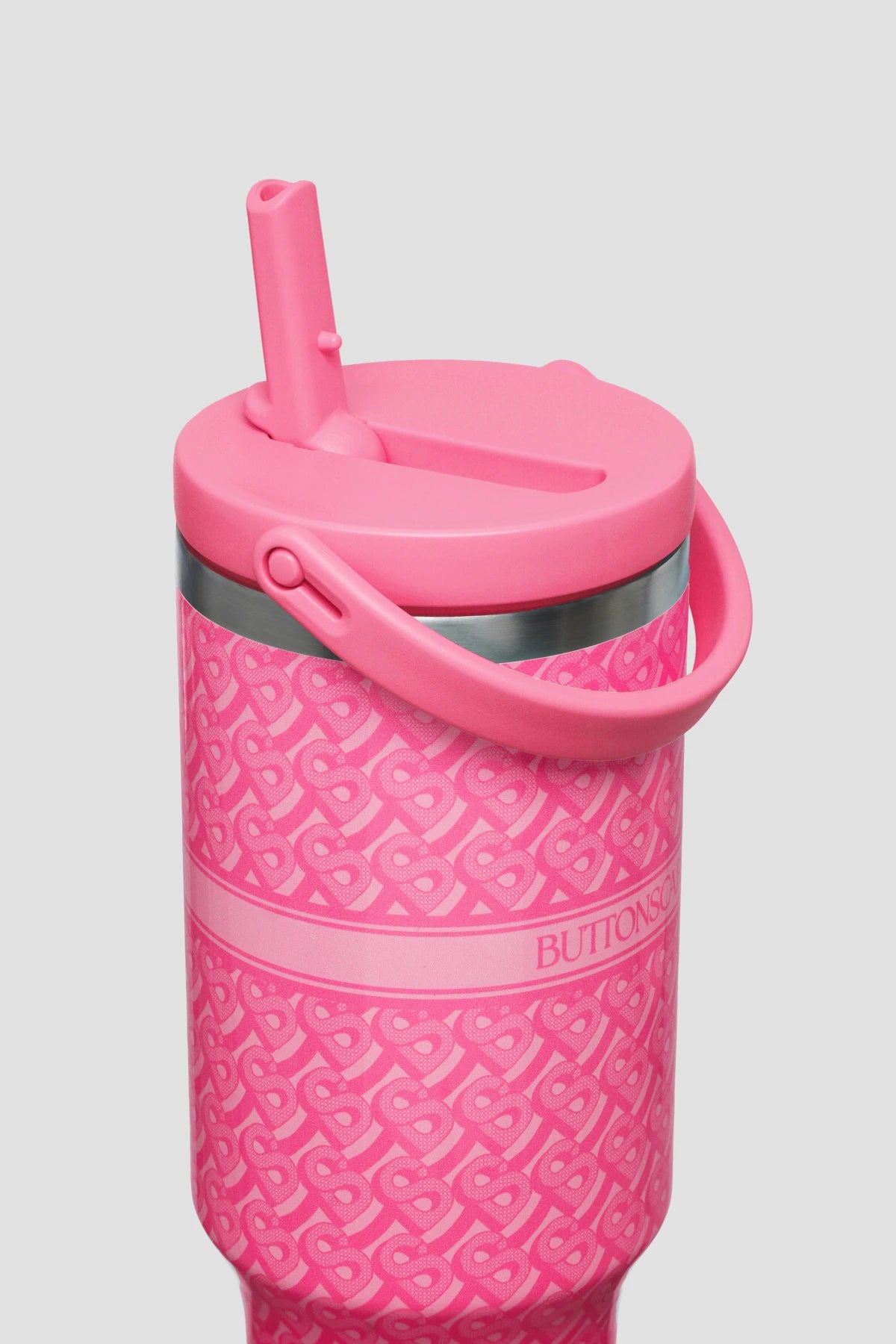bimu tumbler in thrift pink by buttonscarves with folding spout