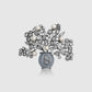 Bloomora Brooch - Hematite