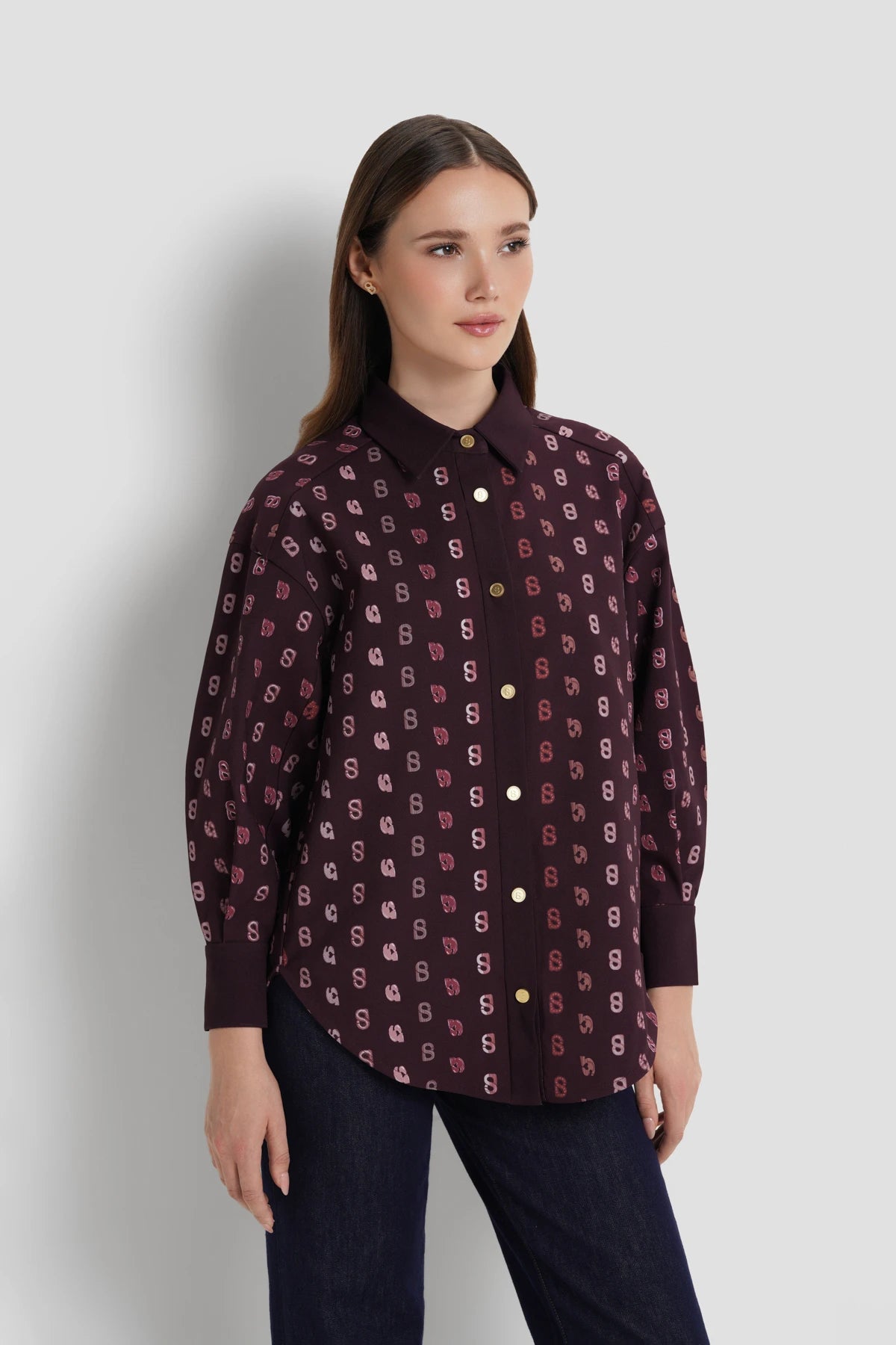 Nagita Shirt - Burgundy