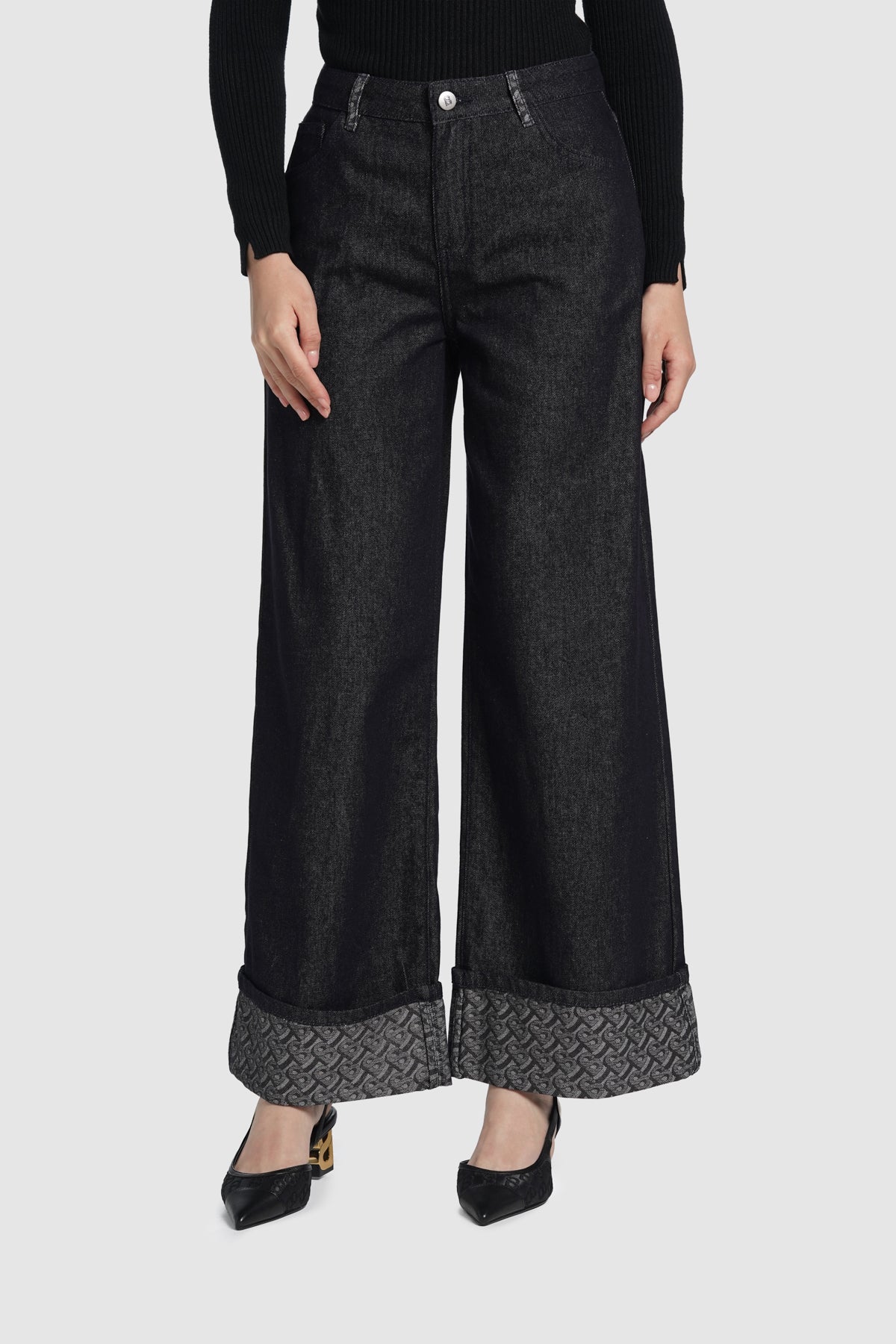 Claire Denim Pants - Black