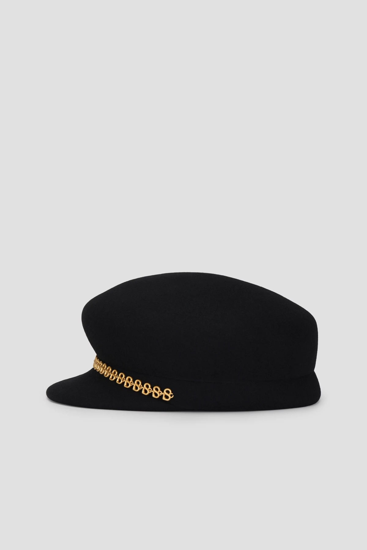 coco hat in black by buttonscarves side view
