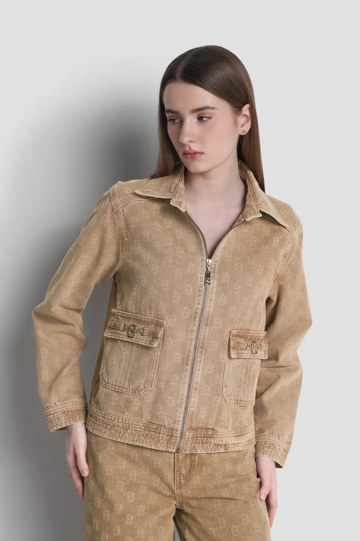 Elle Denim Jacket - Tan