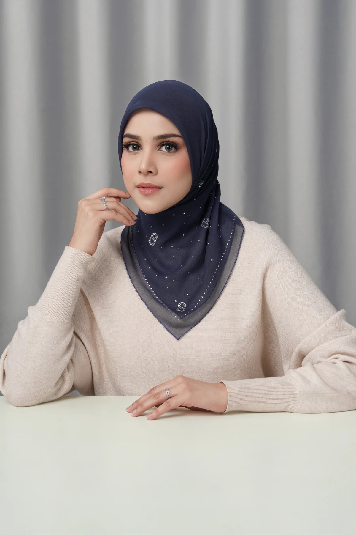 Everyday Glam Scarf - Navy