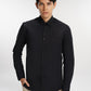 everyday men embroidery shirt in black by buttonscarves front view