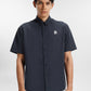 everyday men short sleeve shirt in blue by buttonscarves front view