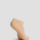 grip socks short in beige by buttonscarves side view