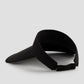 hailey visor hat in black by buttonscarves back view