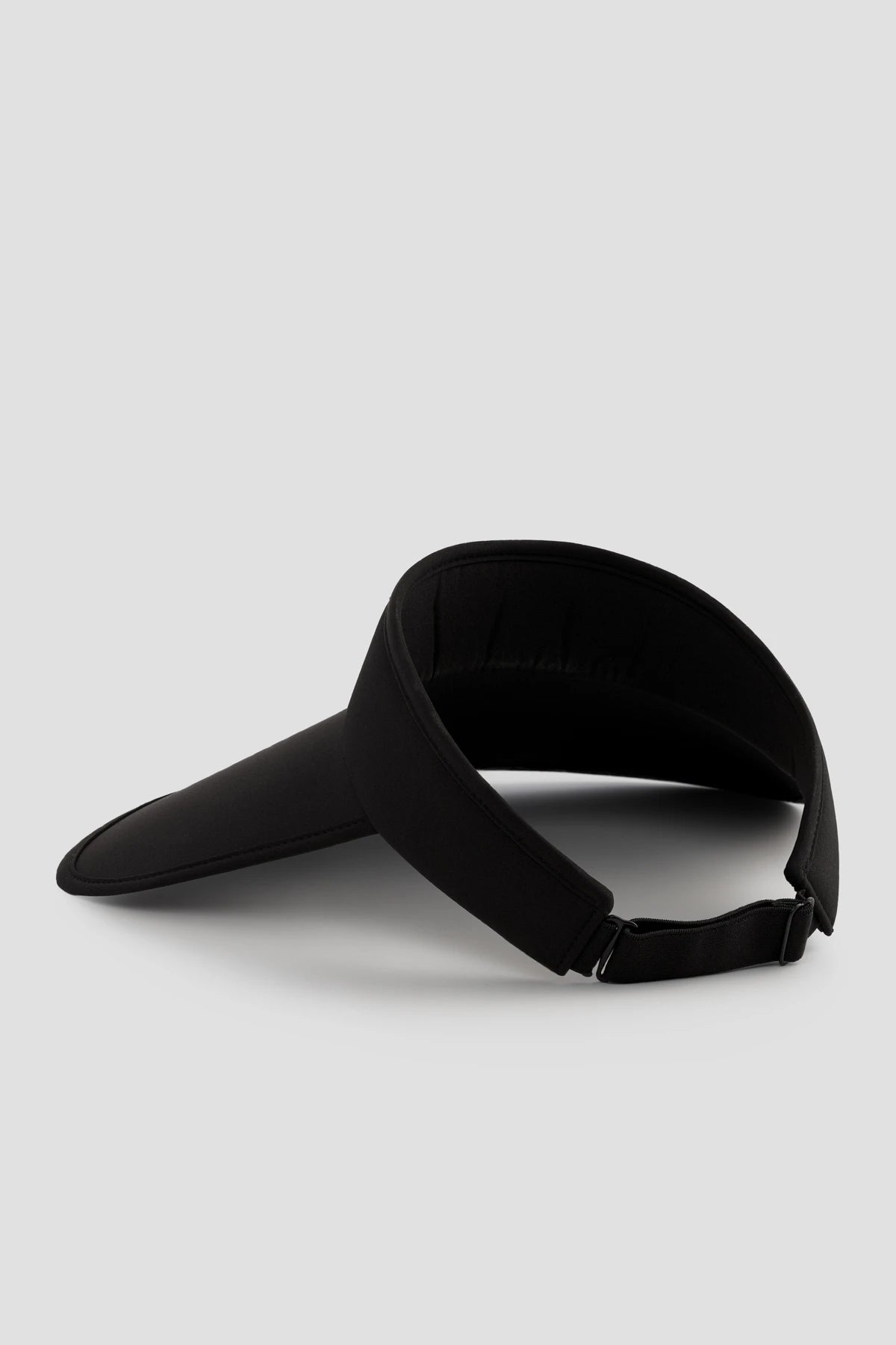 hailey visor hat in black by buttonscarves back view