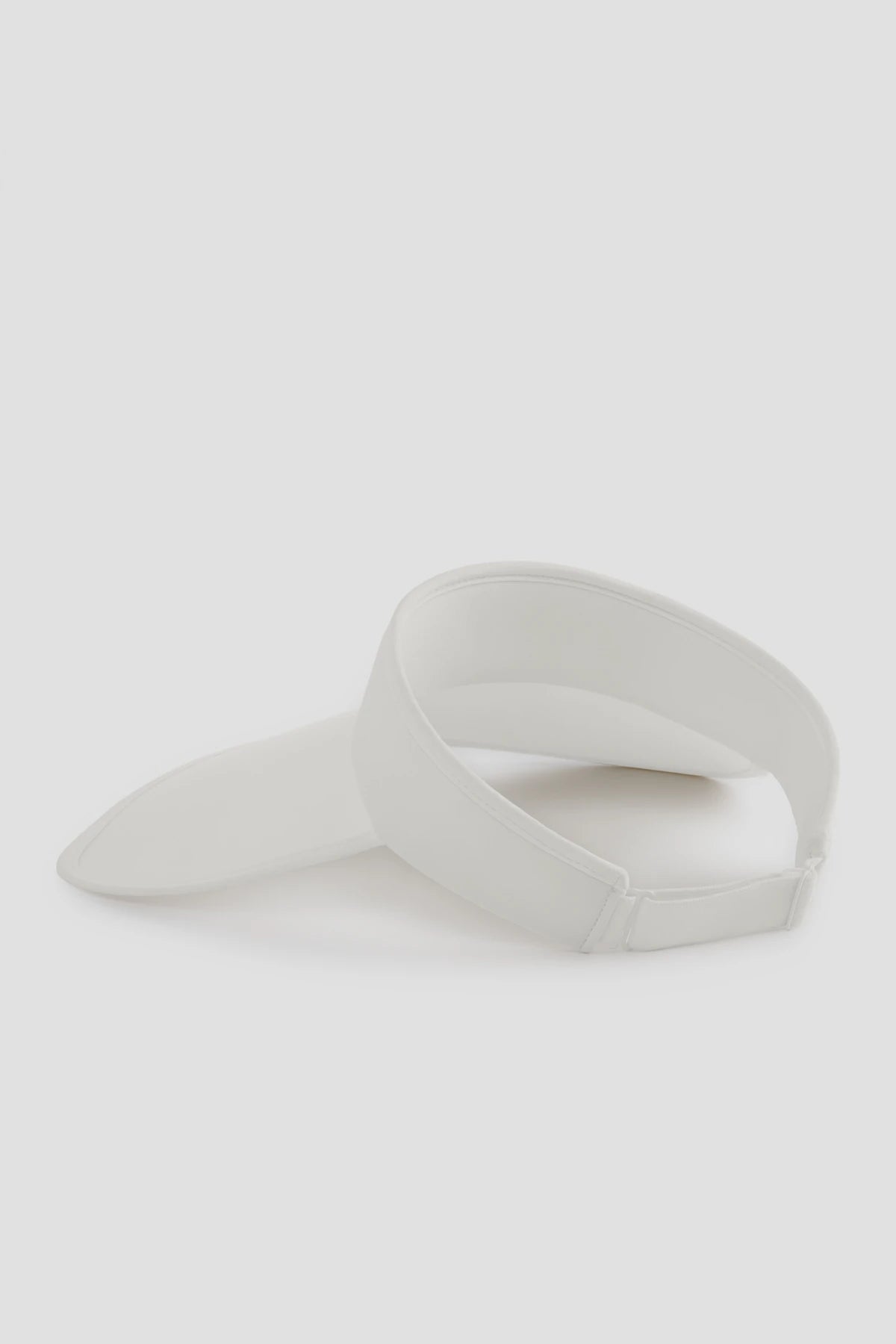 hailey visor hat in broken white by buttonscarves back view