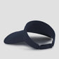 hailey visor hat in navy by buttonscarves back view