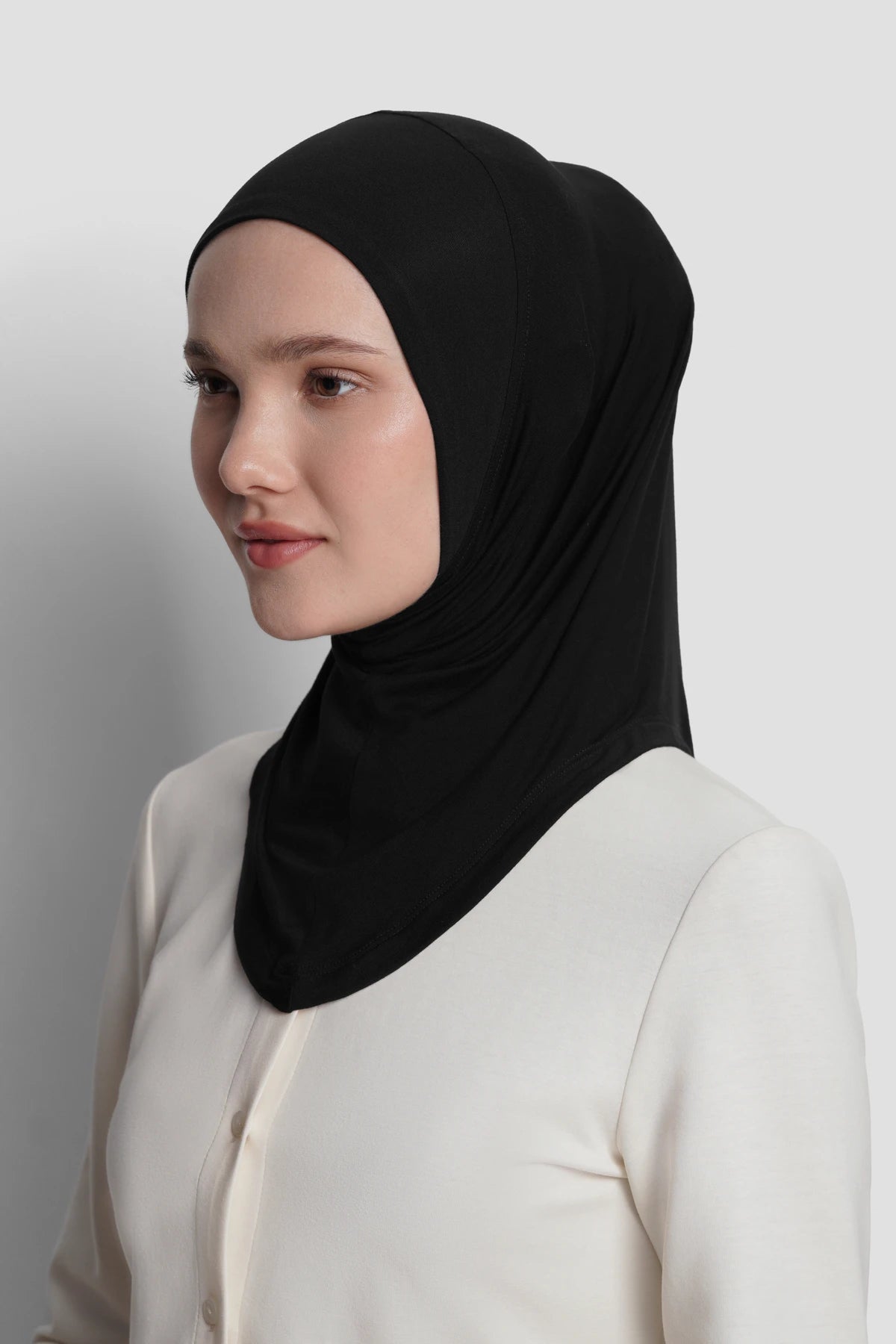 ninja inner in black by buttonscarves side view