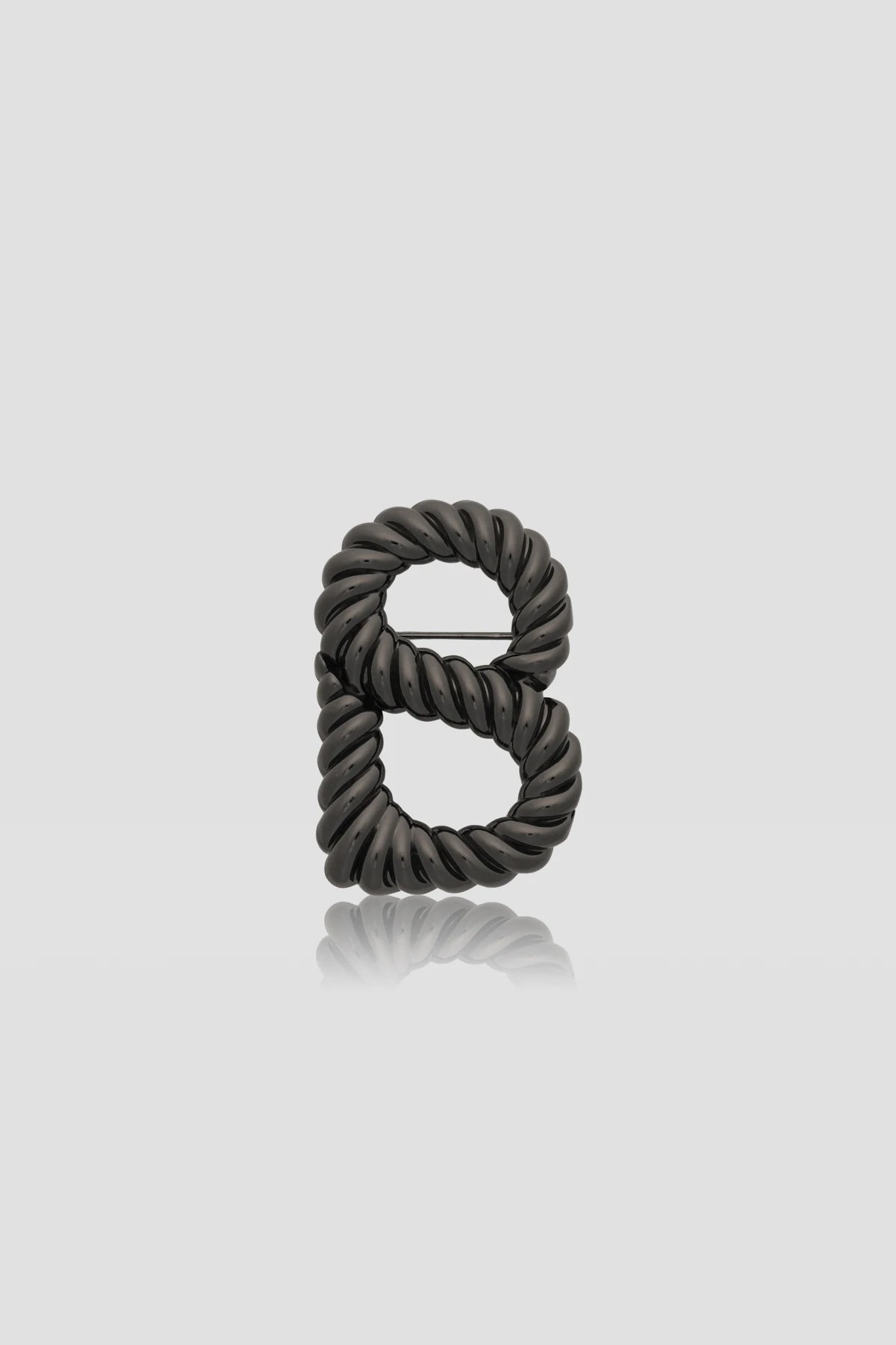 Interlock Brooch - Hematite