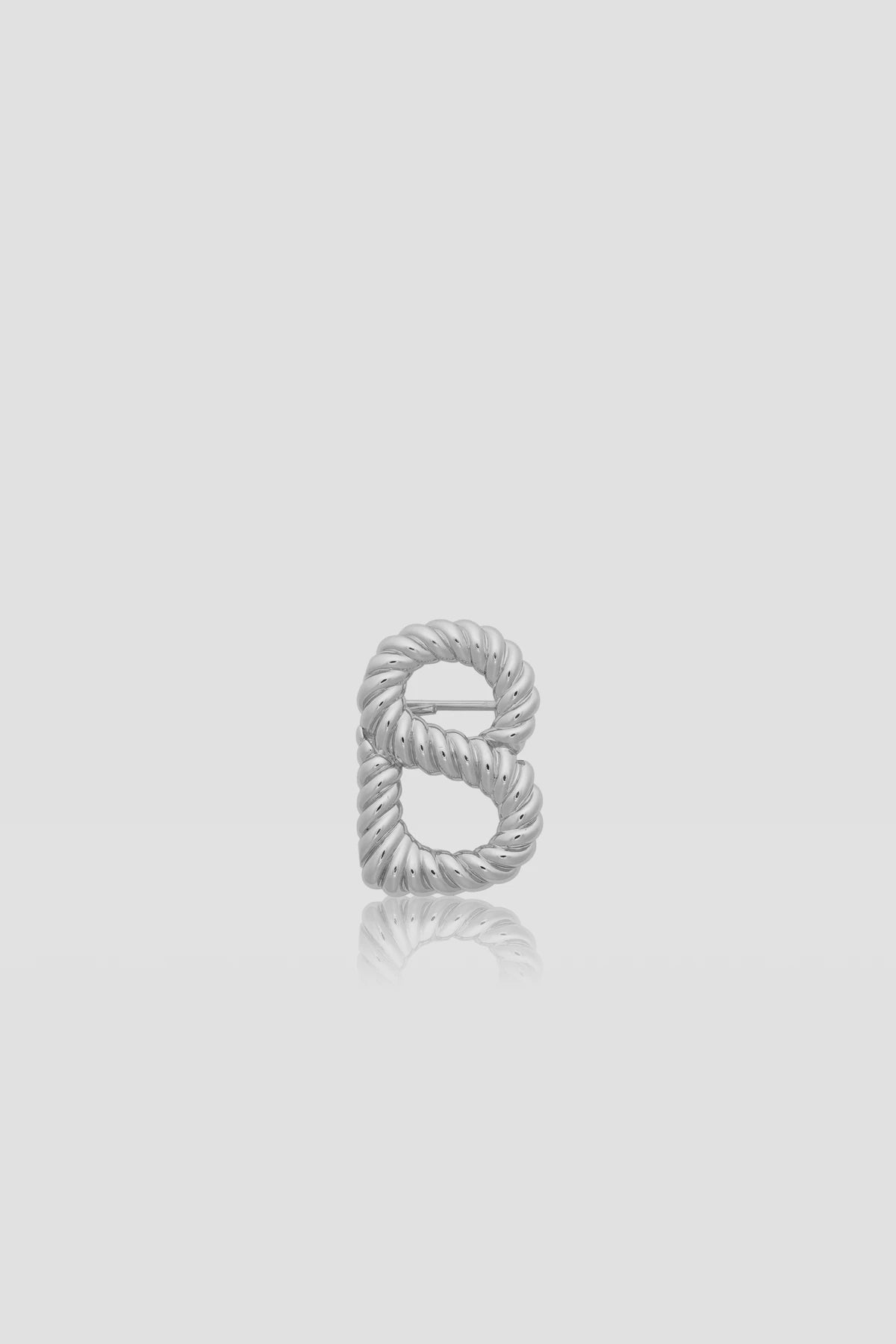 Interlock Petite Brooch - Silver