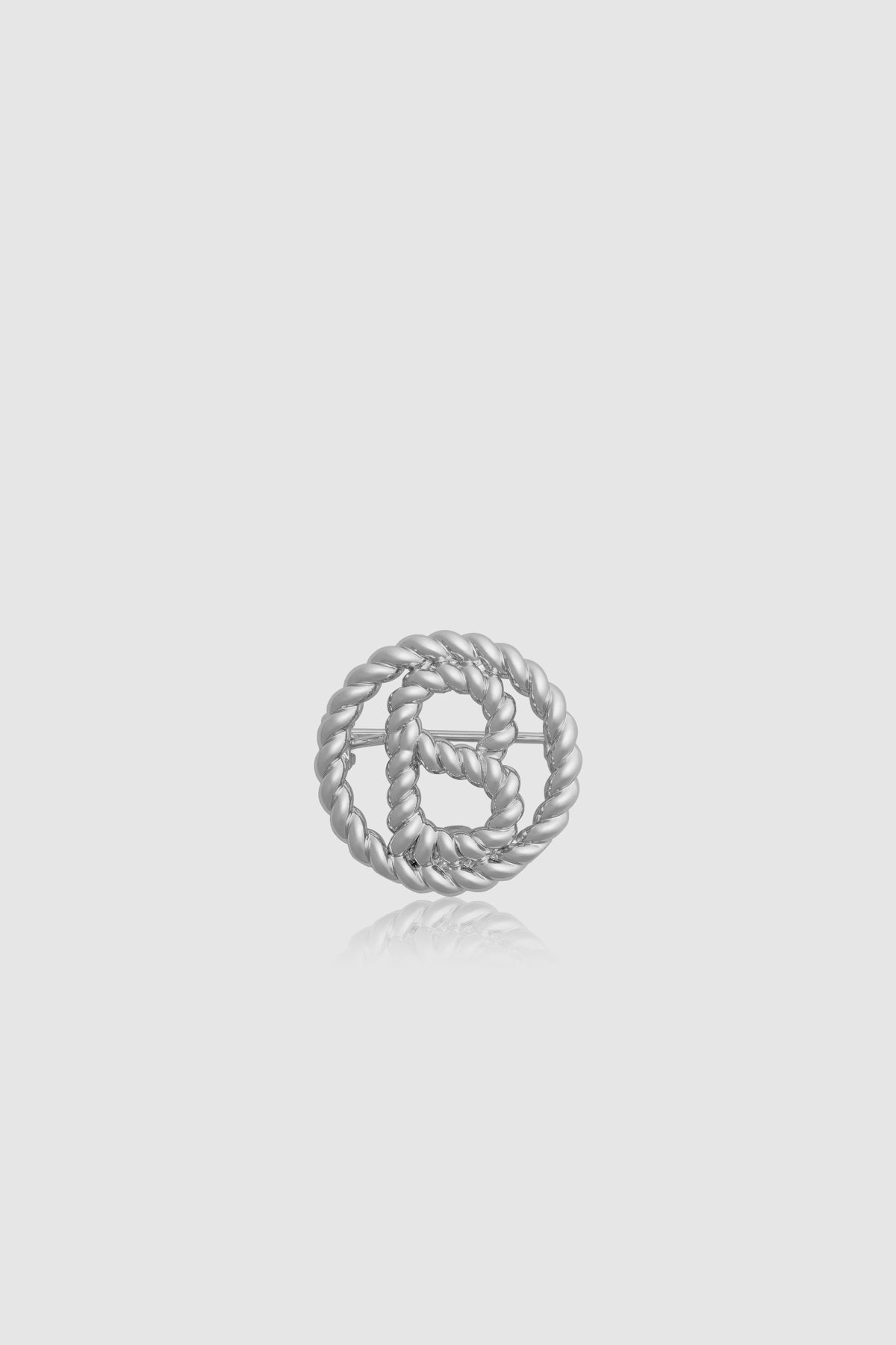 Interlock Pin Brooch - Silver
