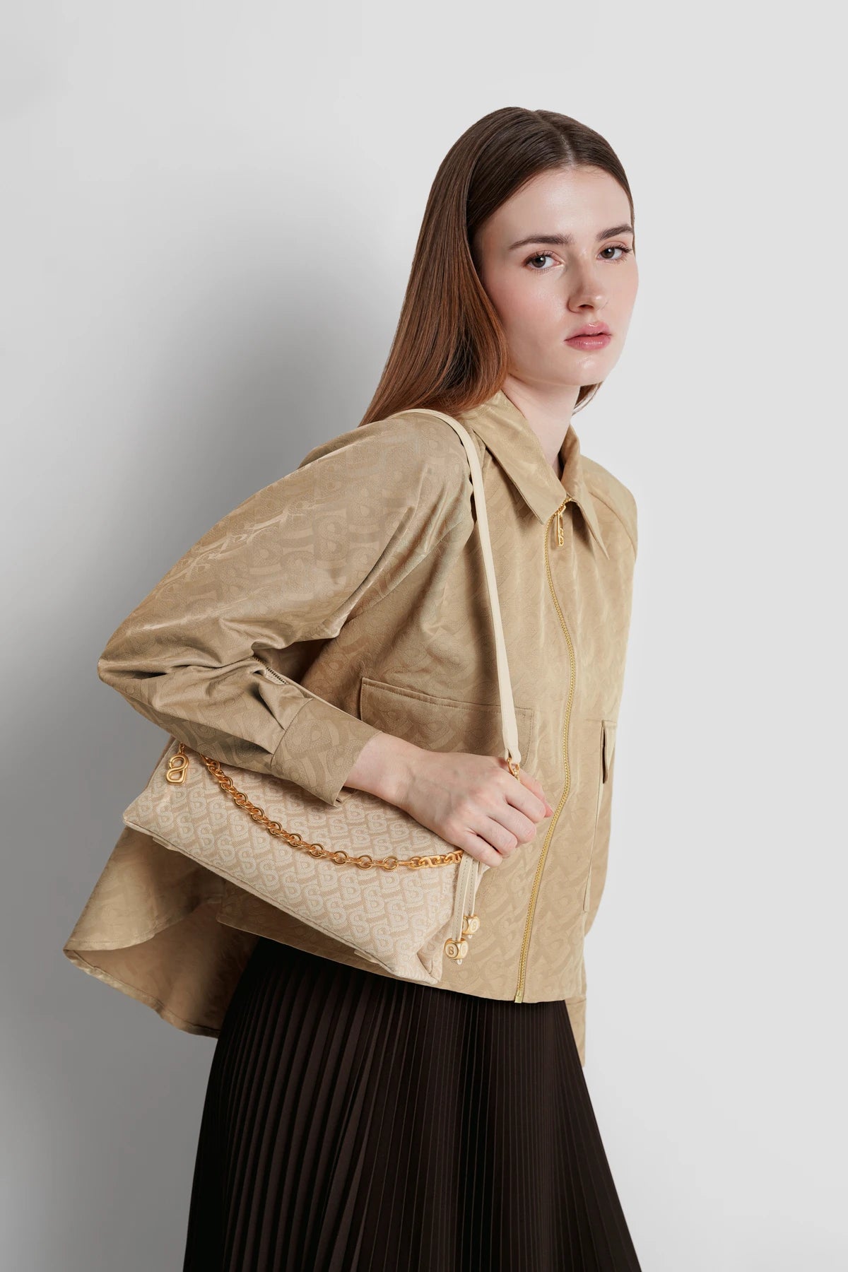 Isla Bag - Jacquard Beige