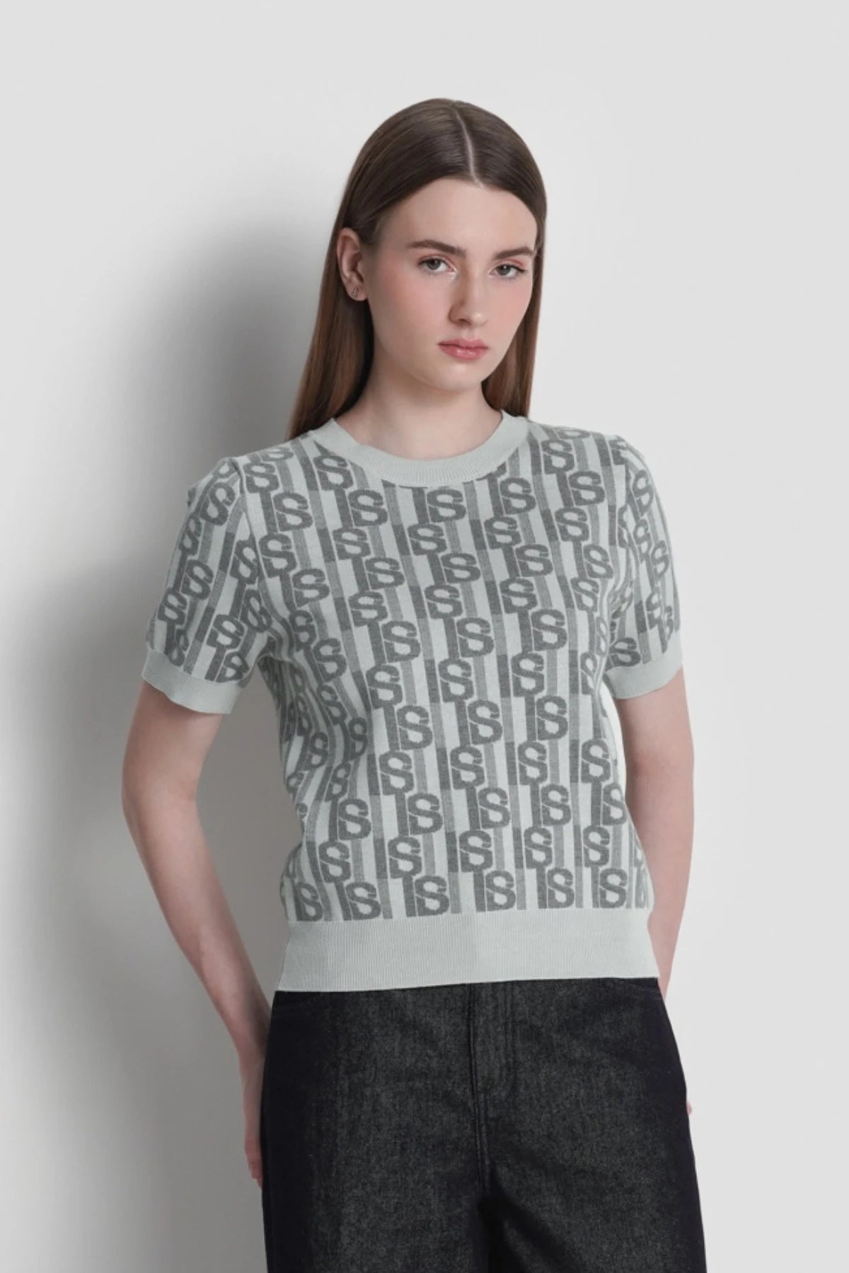 Leena Knit Top - Misty Grey