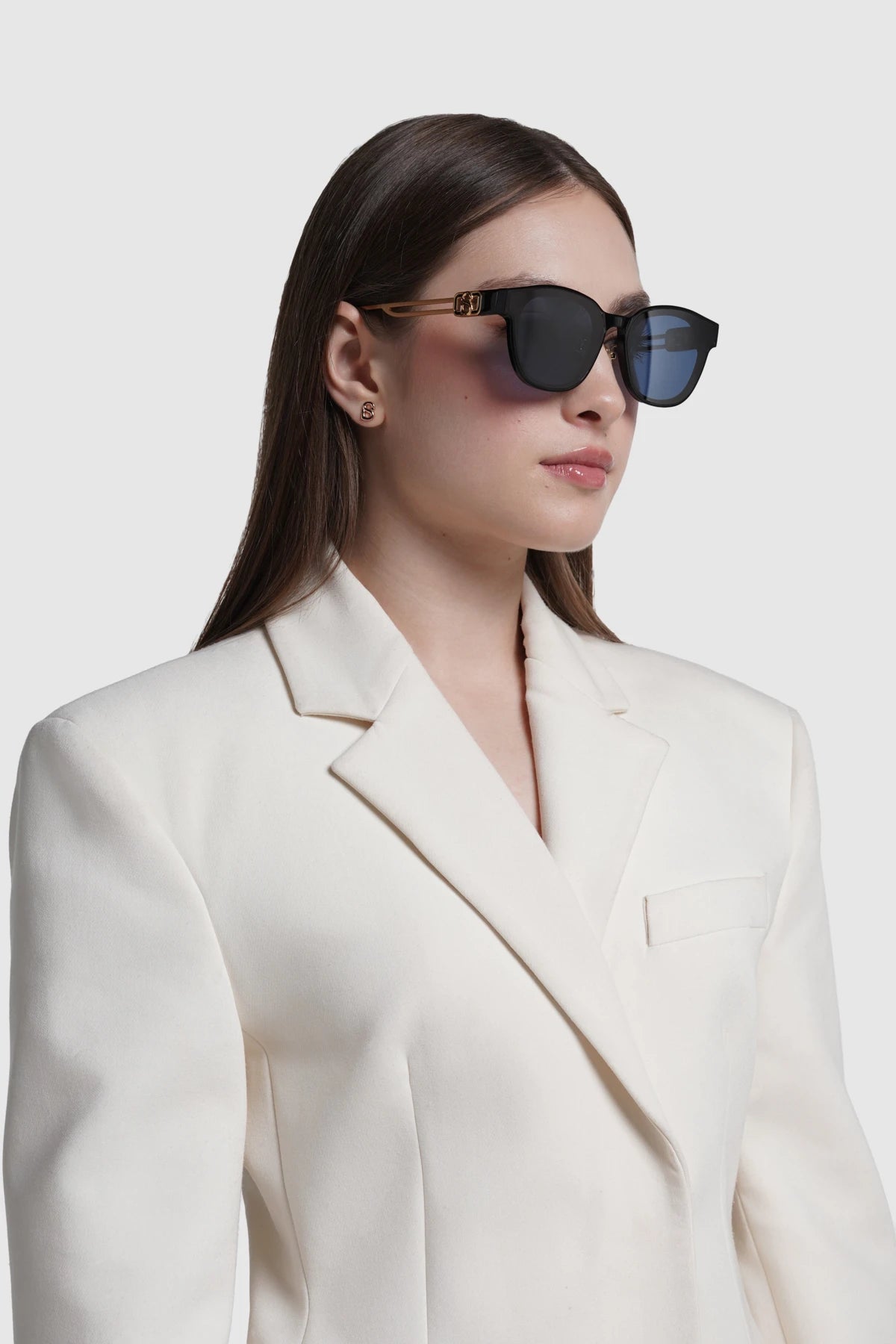 luca sunglasses in blue by buttonscarves worn 