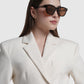 luca sunglasses in coffee by buttonscarves worn