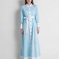 Luna Cotton Shirt Dress - Baby Blue