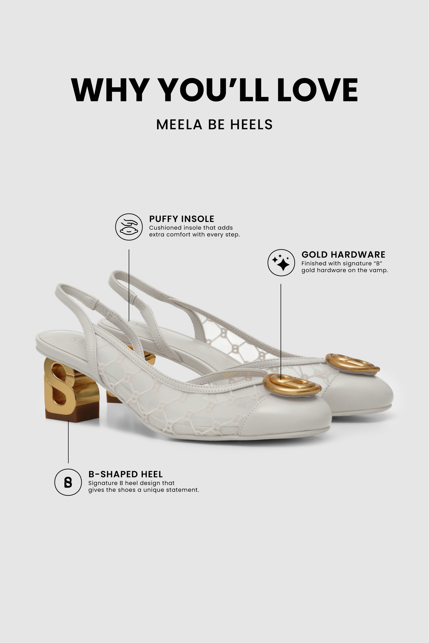 Meela Be Heels - Broken White