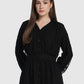 Monogram Lace Puff Shirt - Black