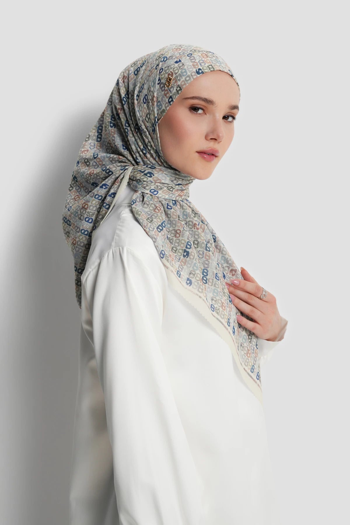 Nagita Tie Back Square - Azure