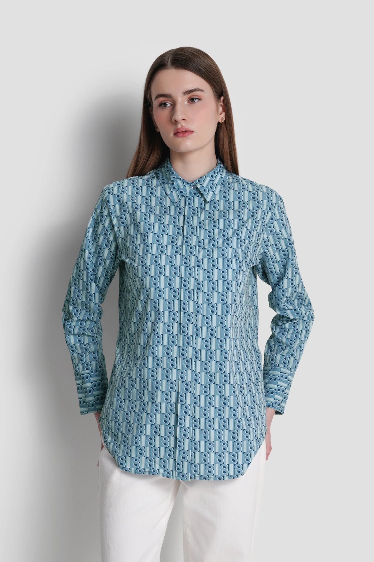 Nolla Monogram Shirt - Blue