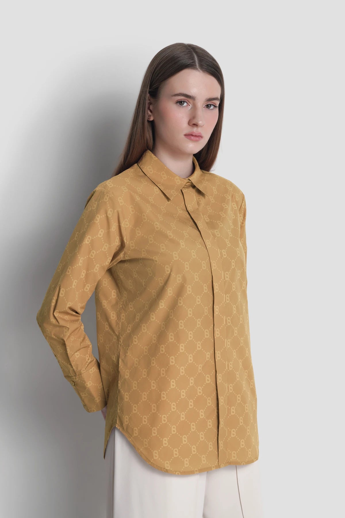 Nolla Monogram Shirt - Brown