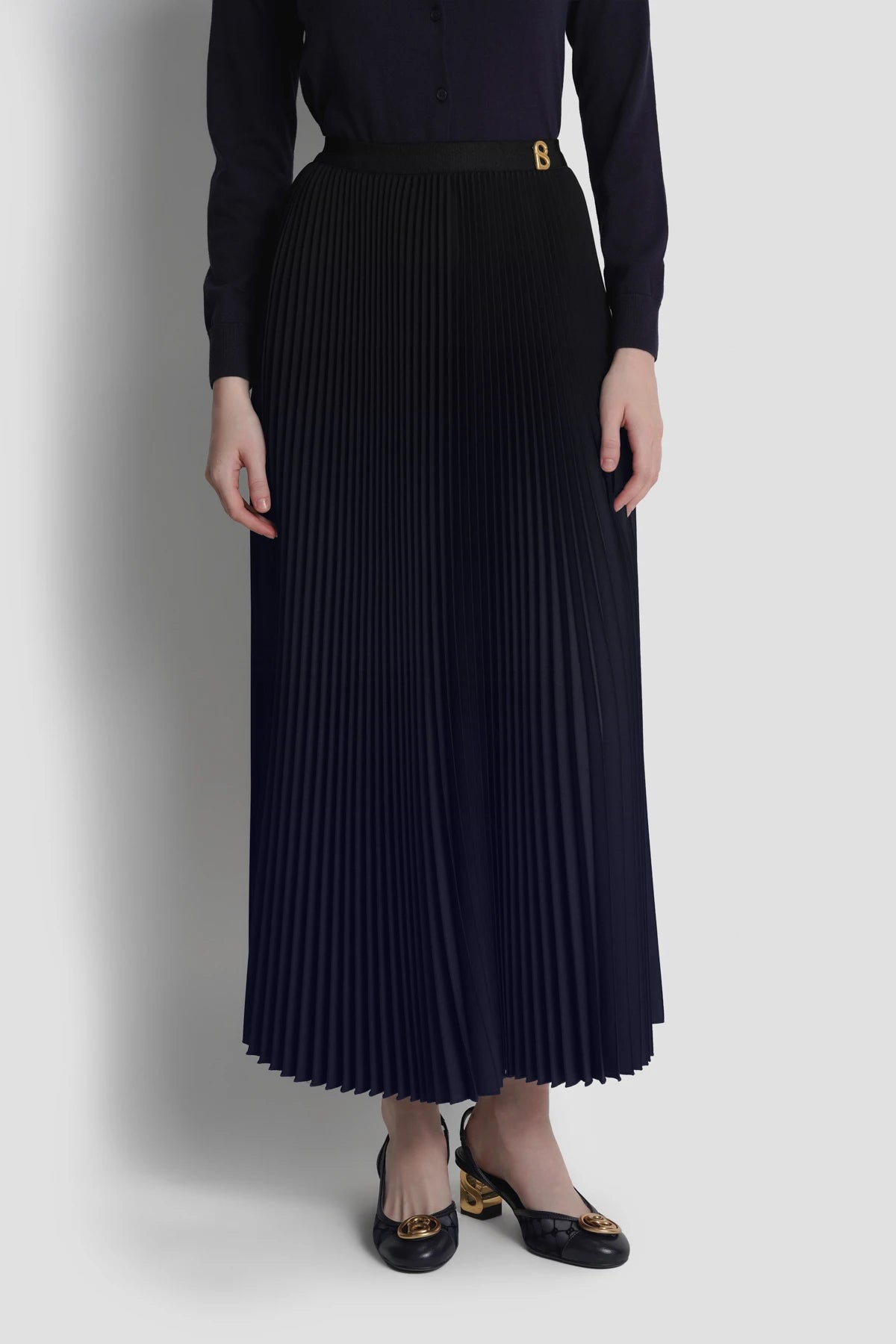 Pleats Me Skirt - Navy