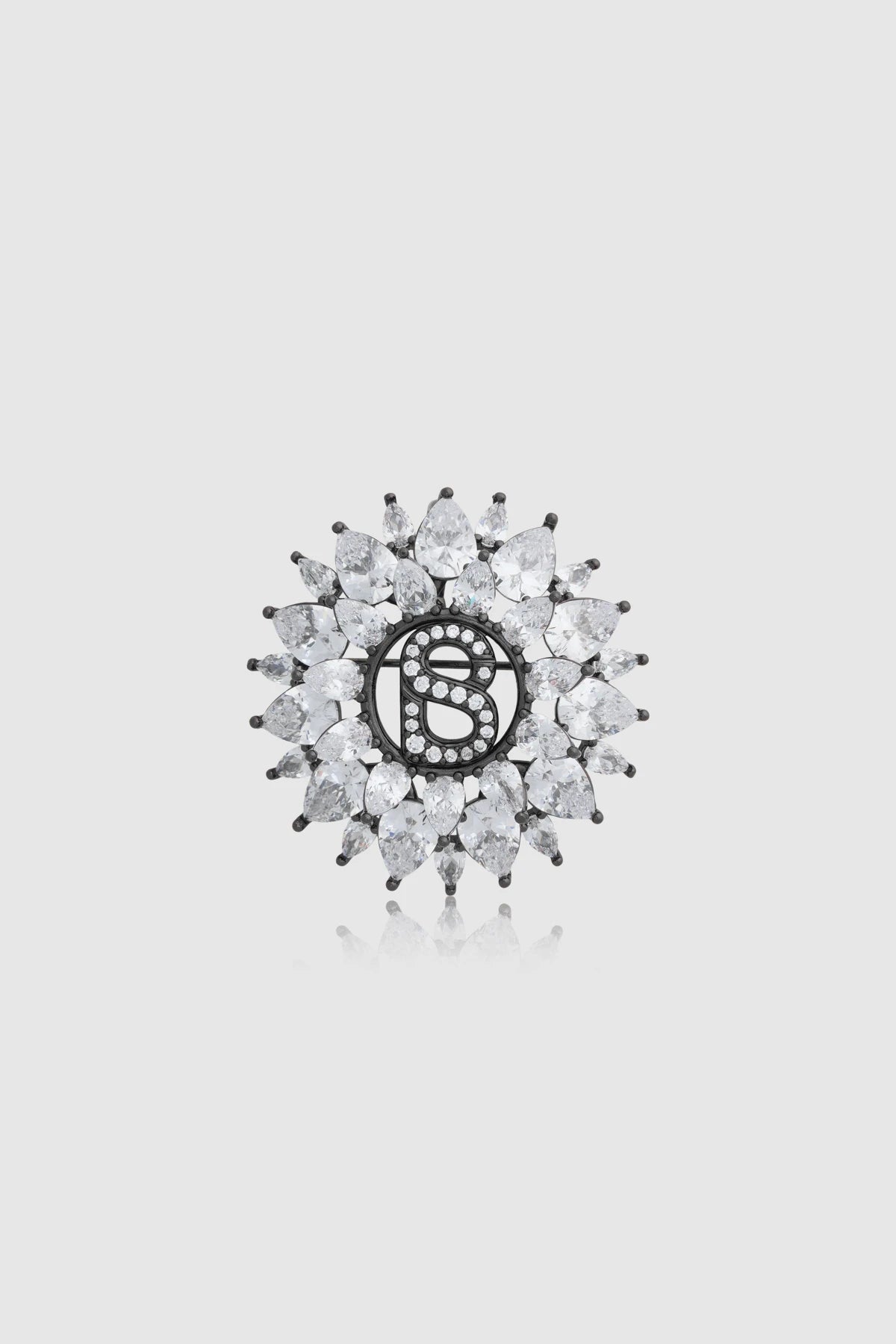 Raina Brooch - Hematite