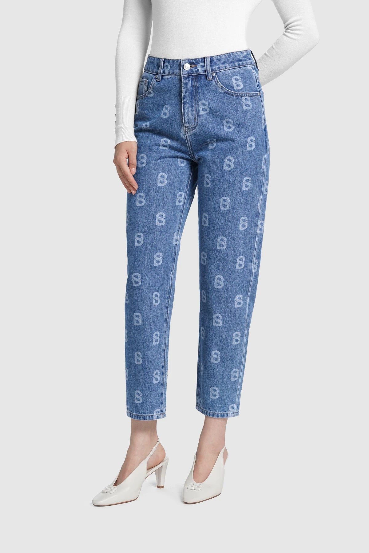 Rhea Denim Pants - Navy