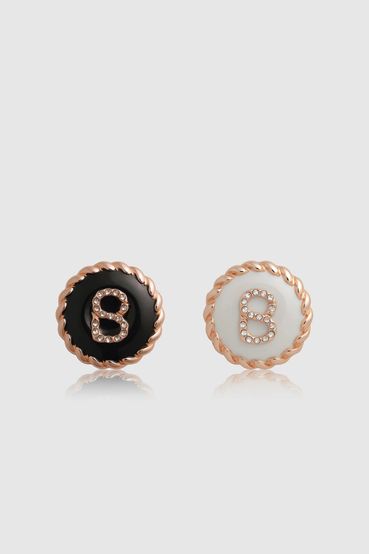 Round Pin Brooch Package 07 - Black White