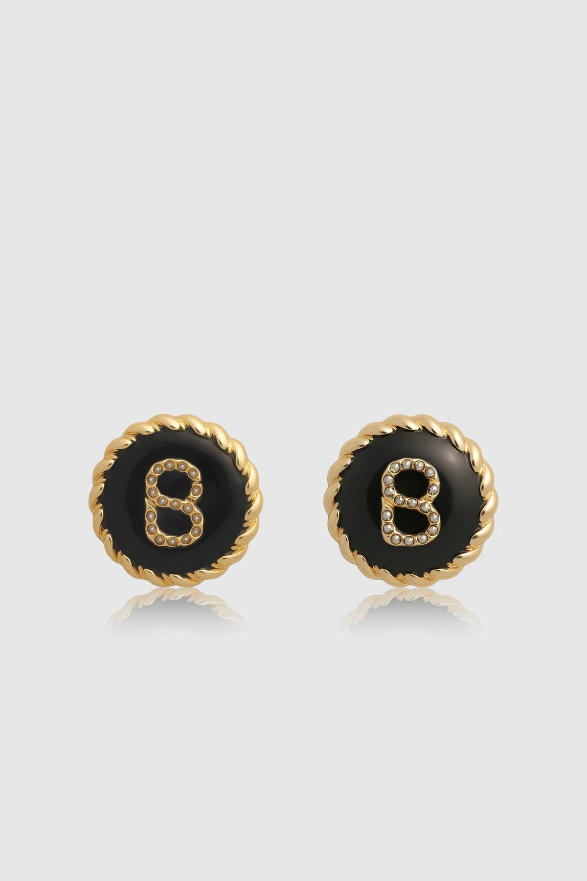 Round Pin Brooch Package 07 - Gold Black