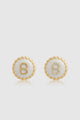 Round Pin Brooch Package 07 - Gold White