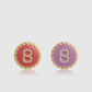 Round Pin Brooch Package 07 - Red Purple