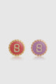 Round Pin Brooch Package 07 - Red Purple