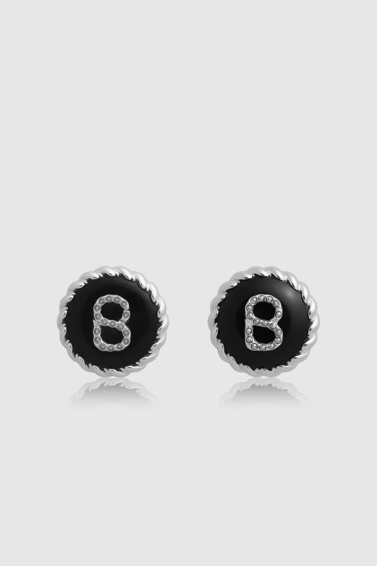 Round Pin Brooch Package 07 - Silver Black