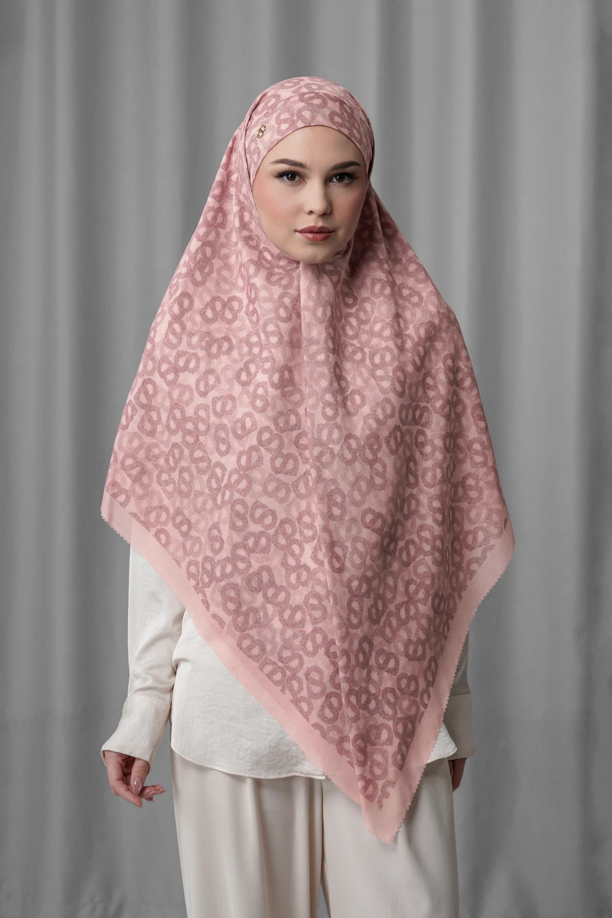 Samla de Fleur Tie Back Square - Mellow Rose