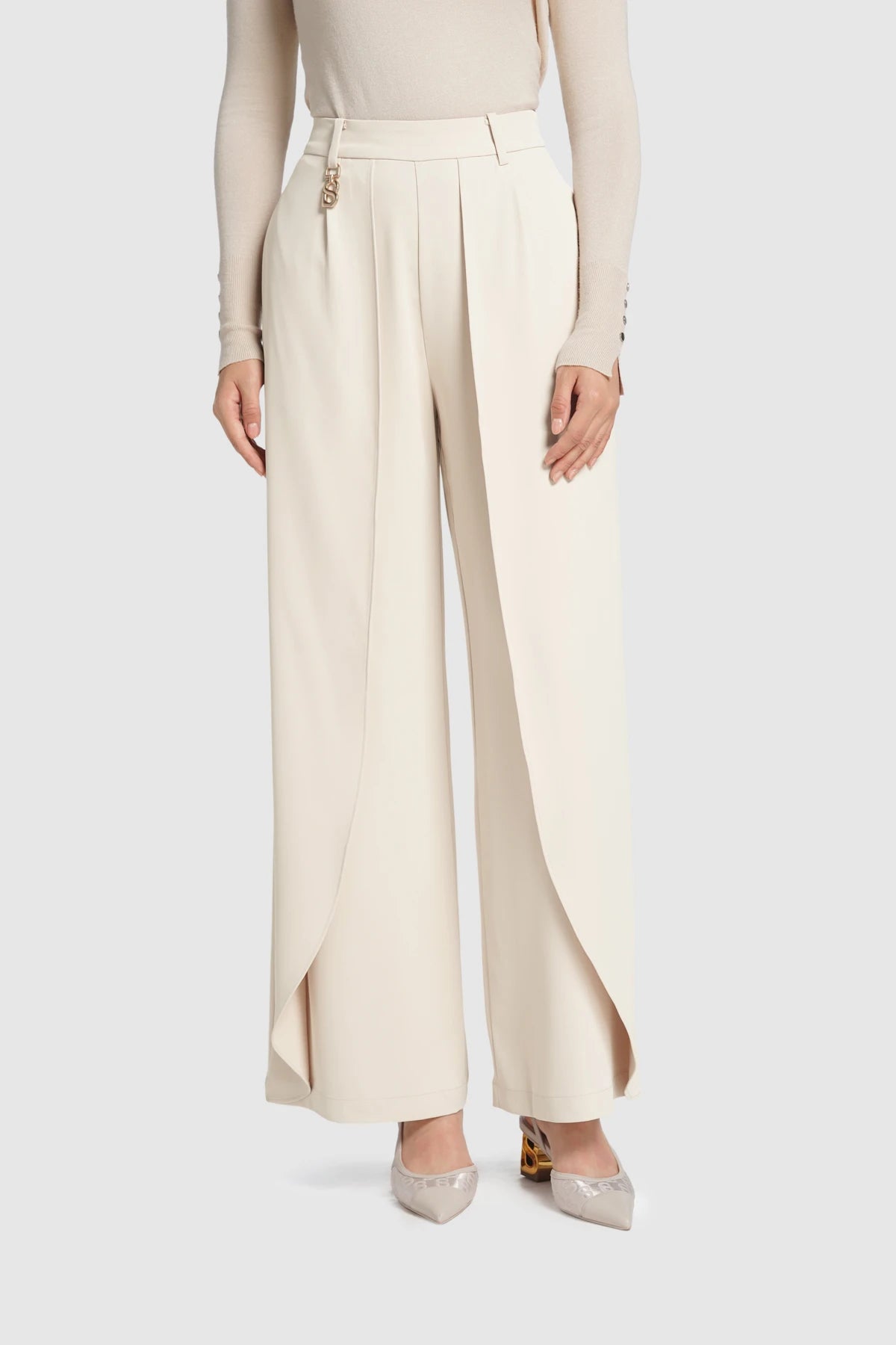 Signature Wide Pants - Cream