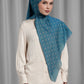 Songket Tie Back Square - Indigo